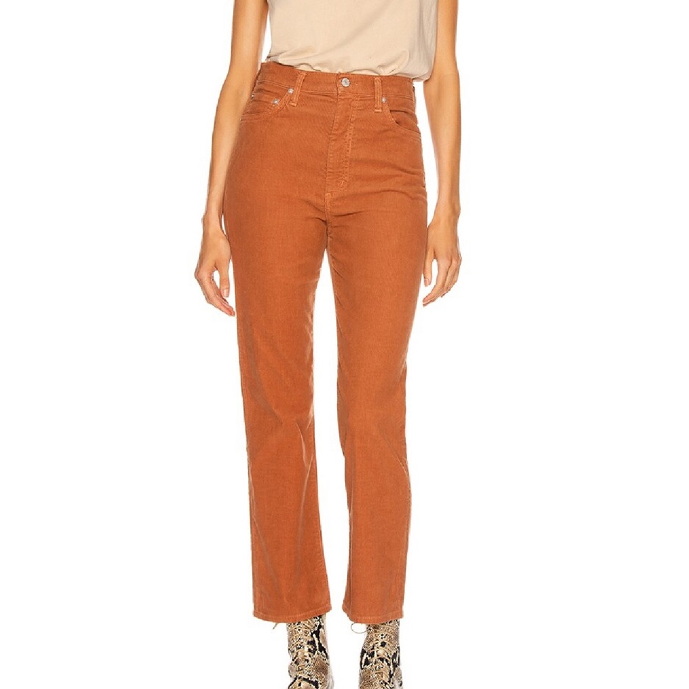 Agolde Women's Straight Leg Pants in Warm Brown